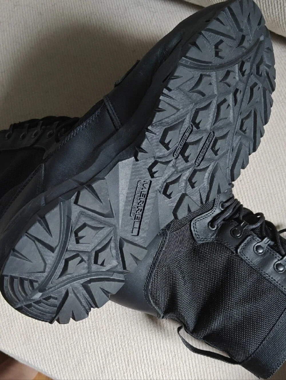 Merrell Men's Moab Black Tactical Lace-Up Boots